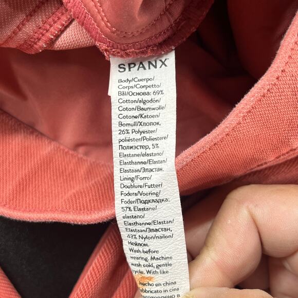 Spanx Women's Slimming Rust Bronzer Jeanish Pull On Skinny Leggings Size Large - Picture 5 of 9